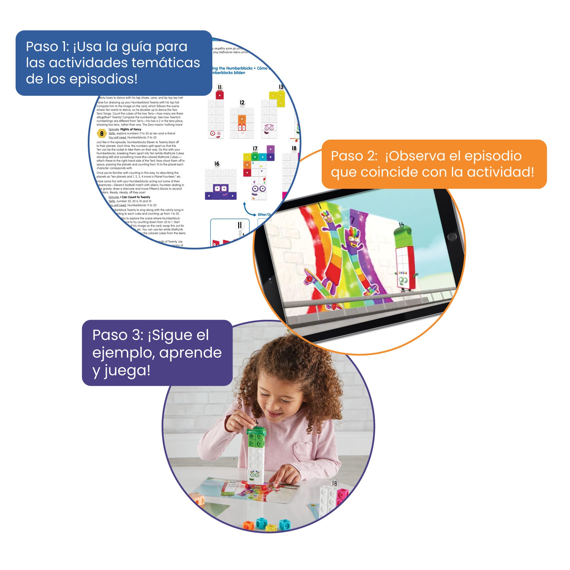 hand2mind Numberblocks faceplates and stickers displayed for character customization