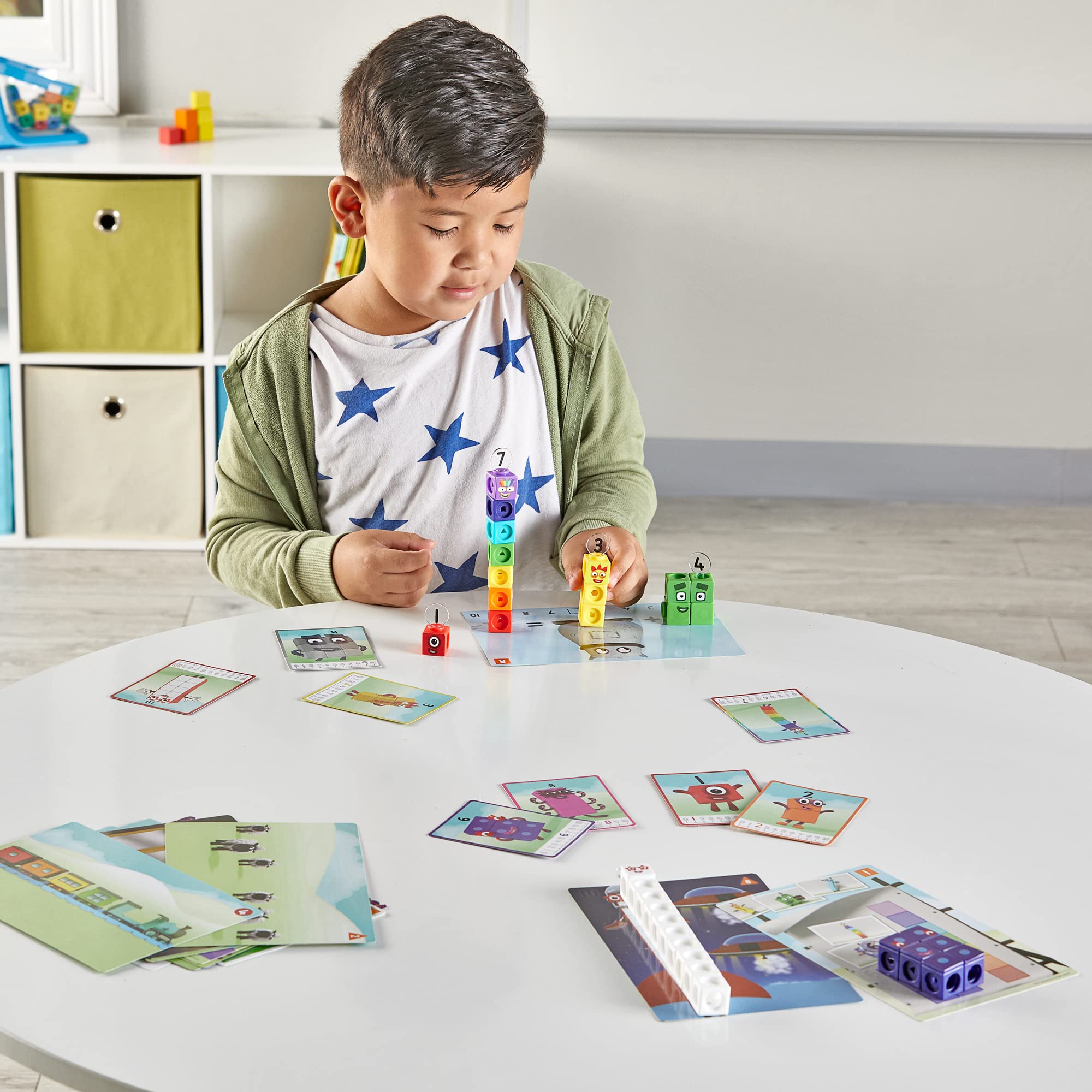 hand2mind cubes beside ruler to show size and classroom durability