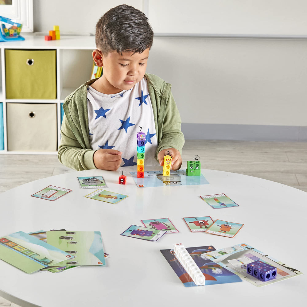 hand2mind cubes beside ruler to show size and classroom durability