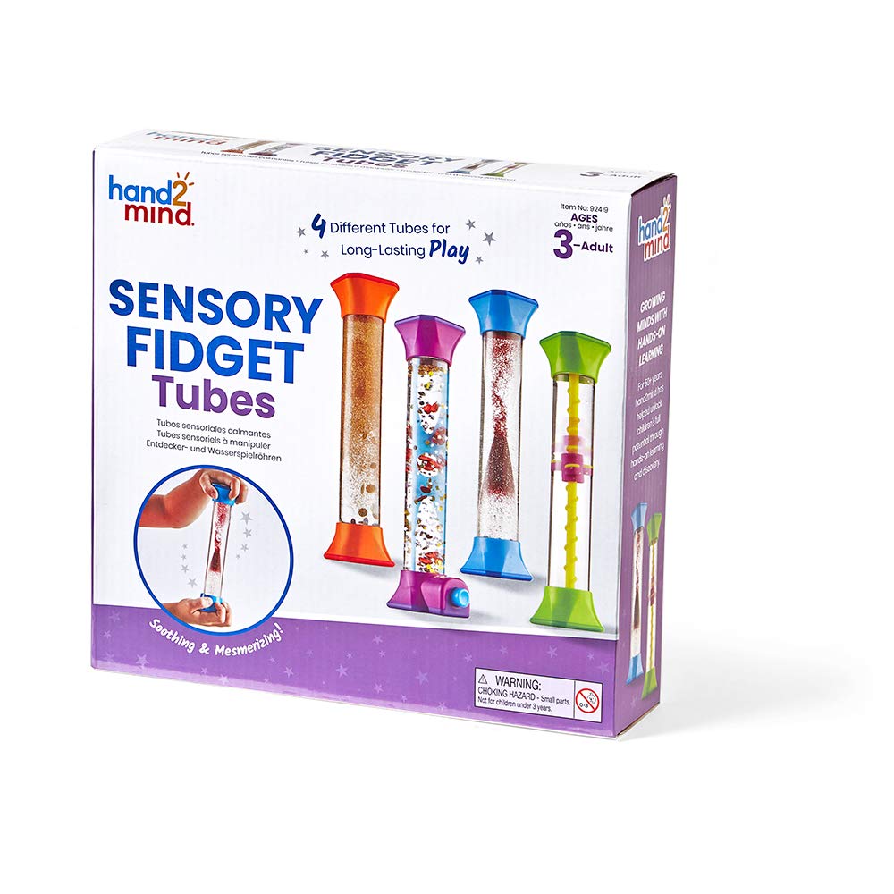 hand2mind tubes packed in a lunchbox demonstrating portable calm tools