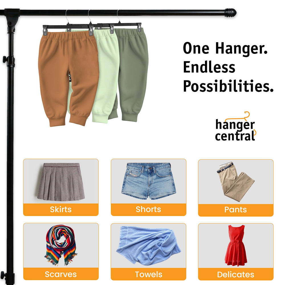 Hanger Central plastic material detail portraying sturdy construction and durability
