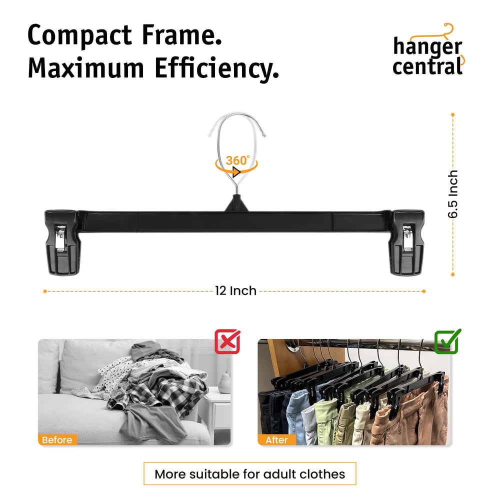Hanger Central chrome swivel hook rotated to show easy-access benefit