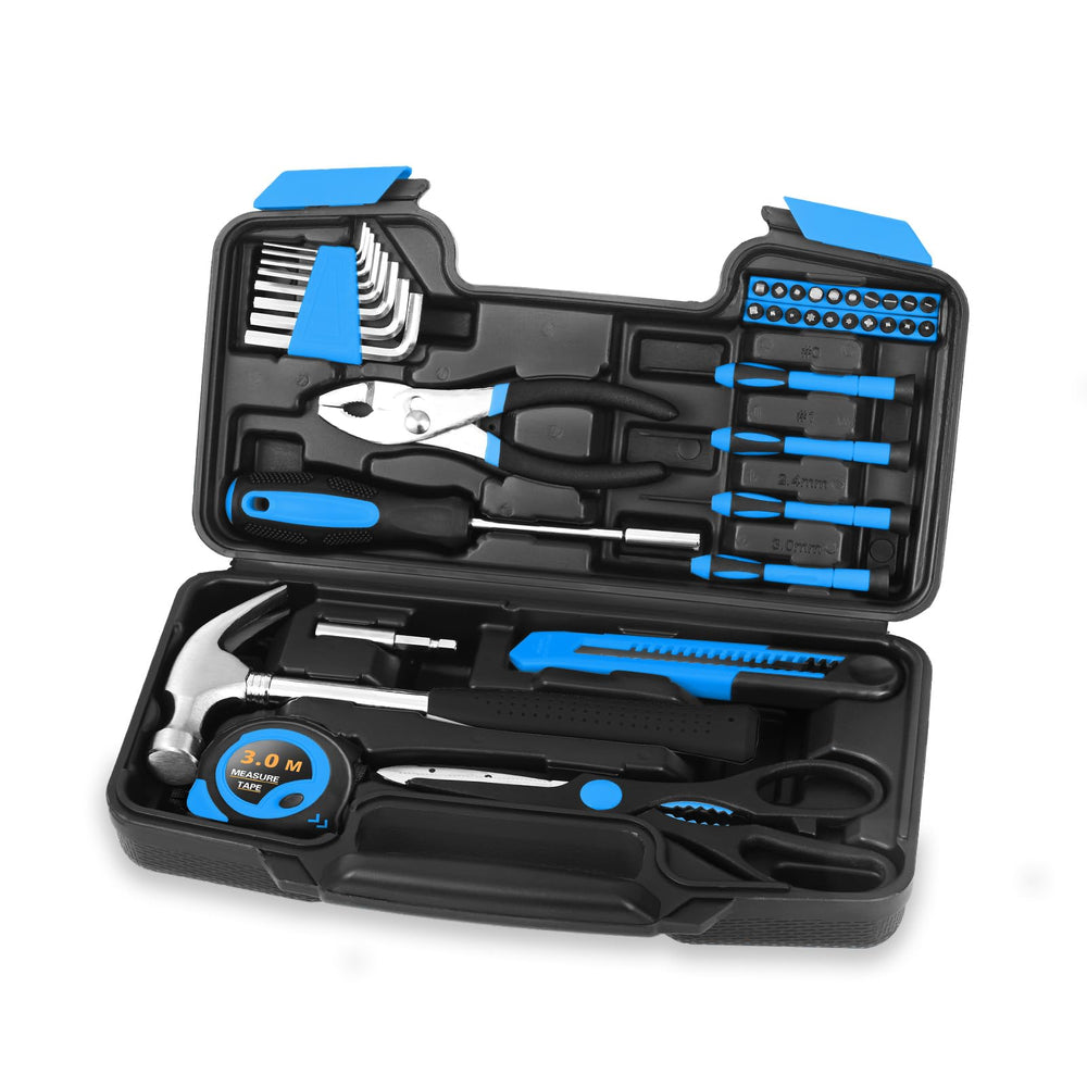 HANGYING toolbox stored on kitchen shelf showing compact storage and accessibility