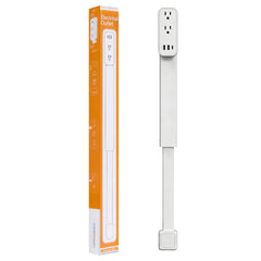 haodsso front view of outlet extender showing ports and compact benefit