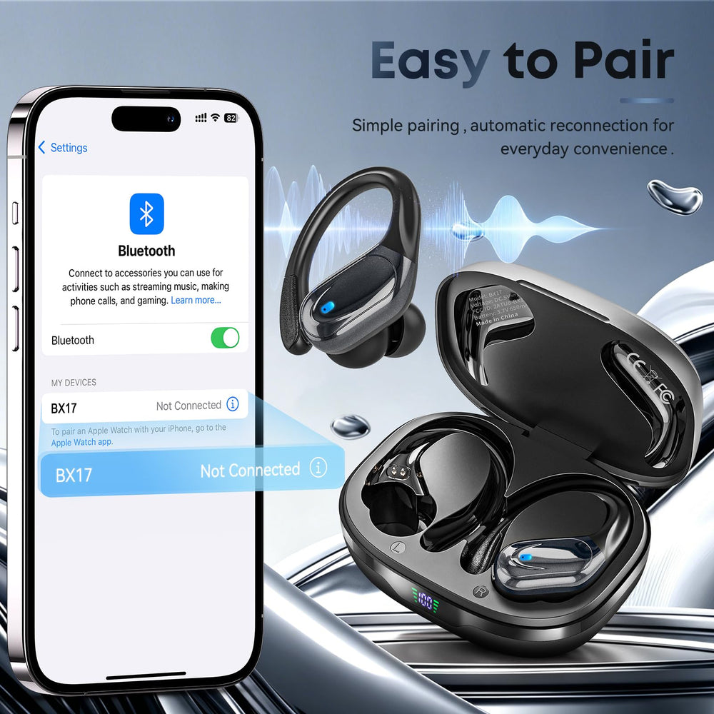 HAOYUYAN BX17 in-ear fit during run, sports use and sweat resistance benefit