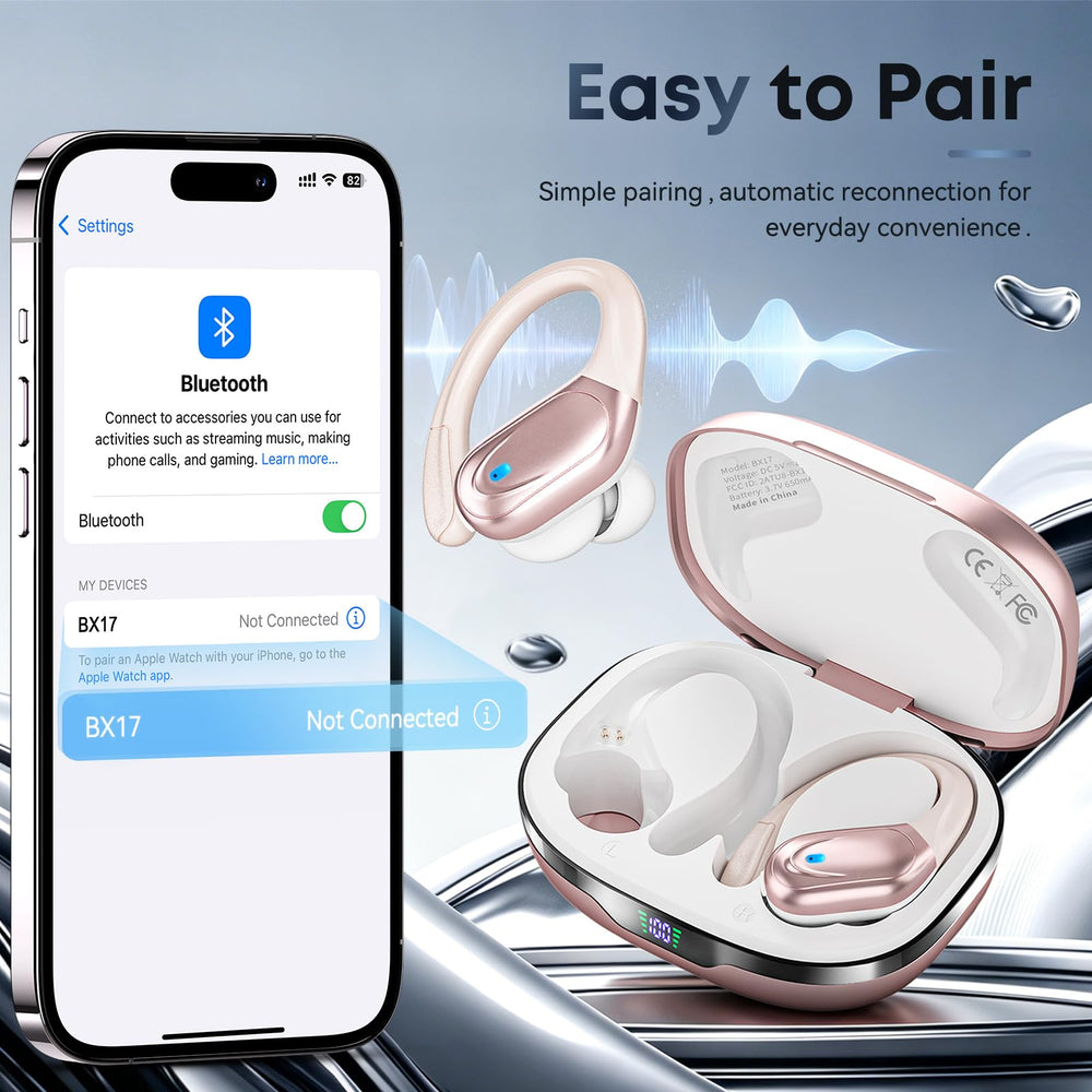 HAOYUYAN earhook fitted in ear during workout for secure comfortable fit benefit