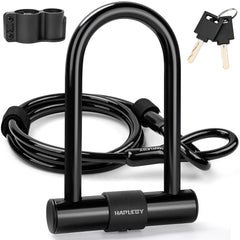 Hapleby U-lock front view showing sturdy shackle and frame, improved security