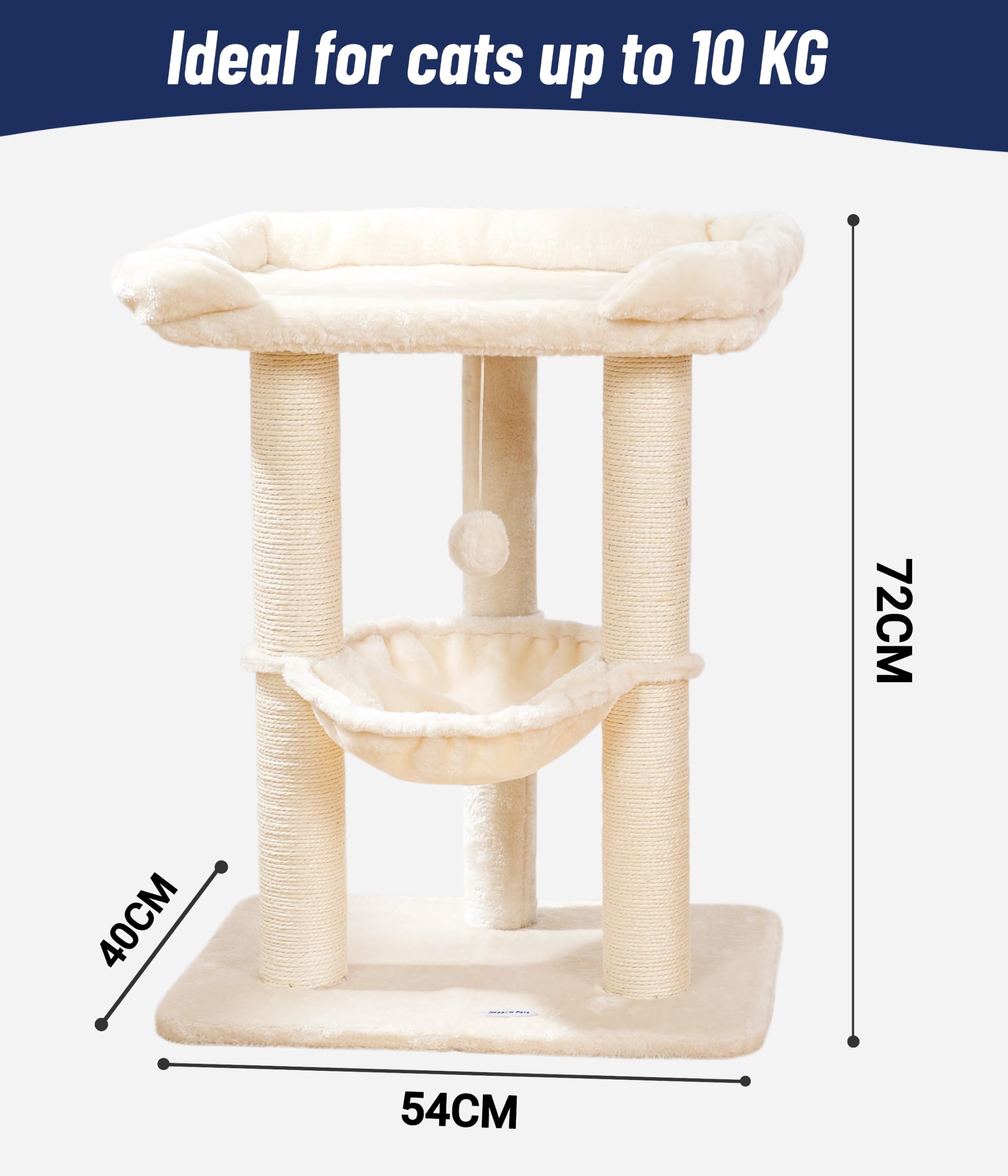 Happi N Pets sisal post detail demonstrating durable scratch surface