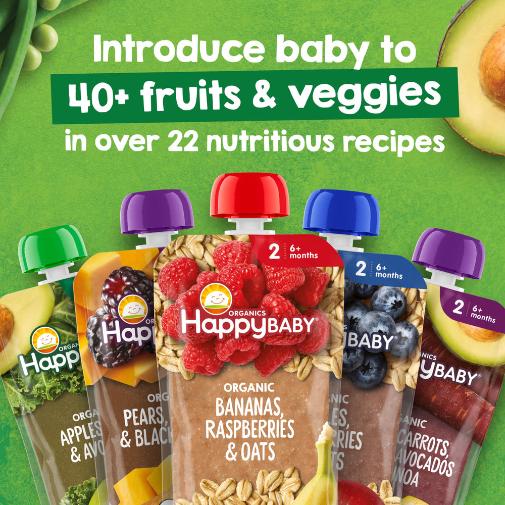 Happy Baby being served in a highchair showing easy spoon feeding and mealtime simplicity