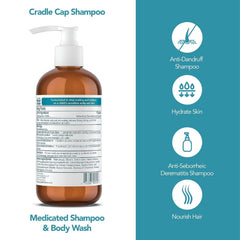 Happy Cappy bottle beside included comb highlighting convenient two-in-one treatment