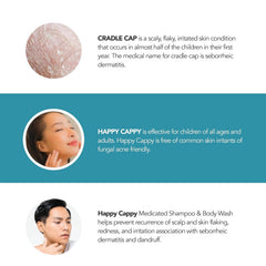 Happy Cappy comb detail with soft bristles for gentle flake removal and comfort