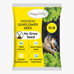 Happy Wings black oil sunflower kernels close-up showing high-oil texture for energy
