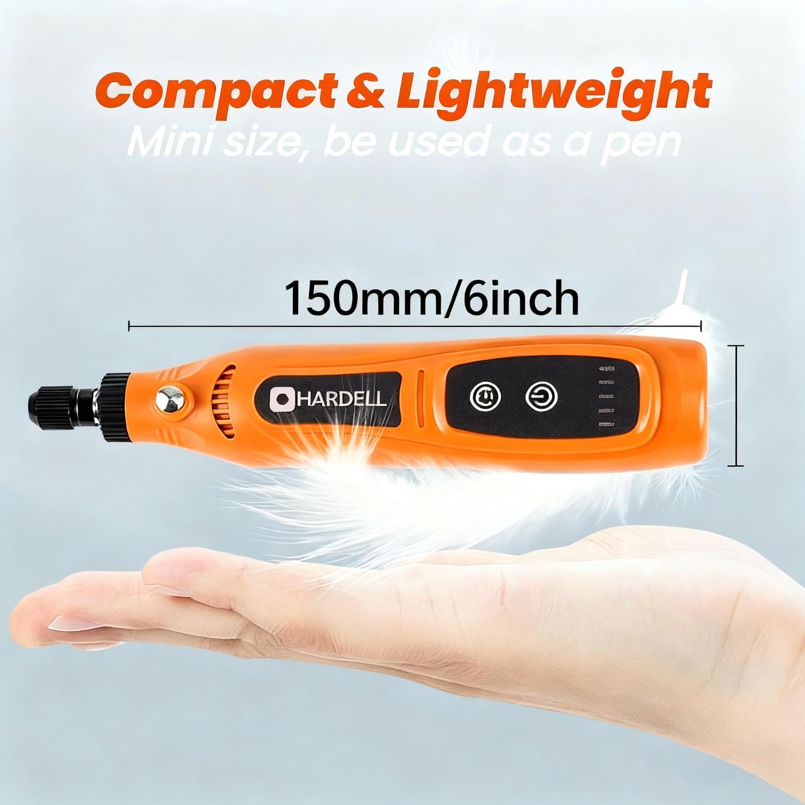 HARDELL close-up of pen-style grip highlighting ergonomic design and accuracy