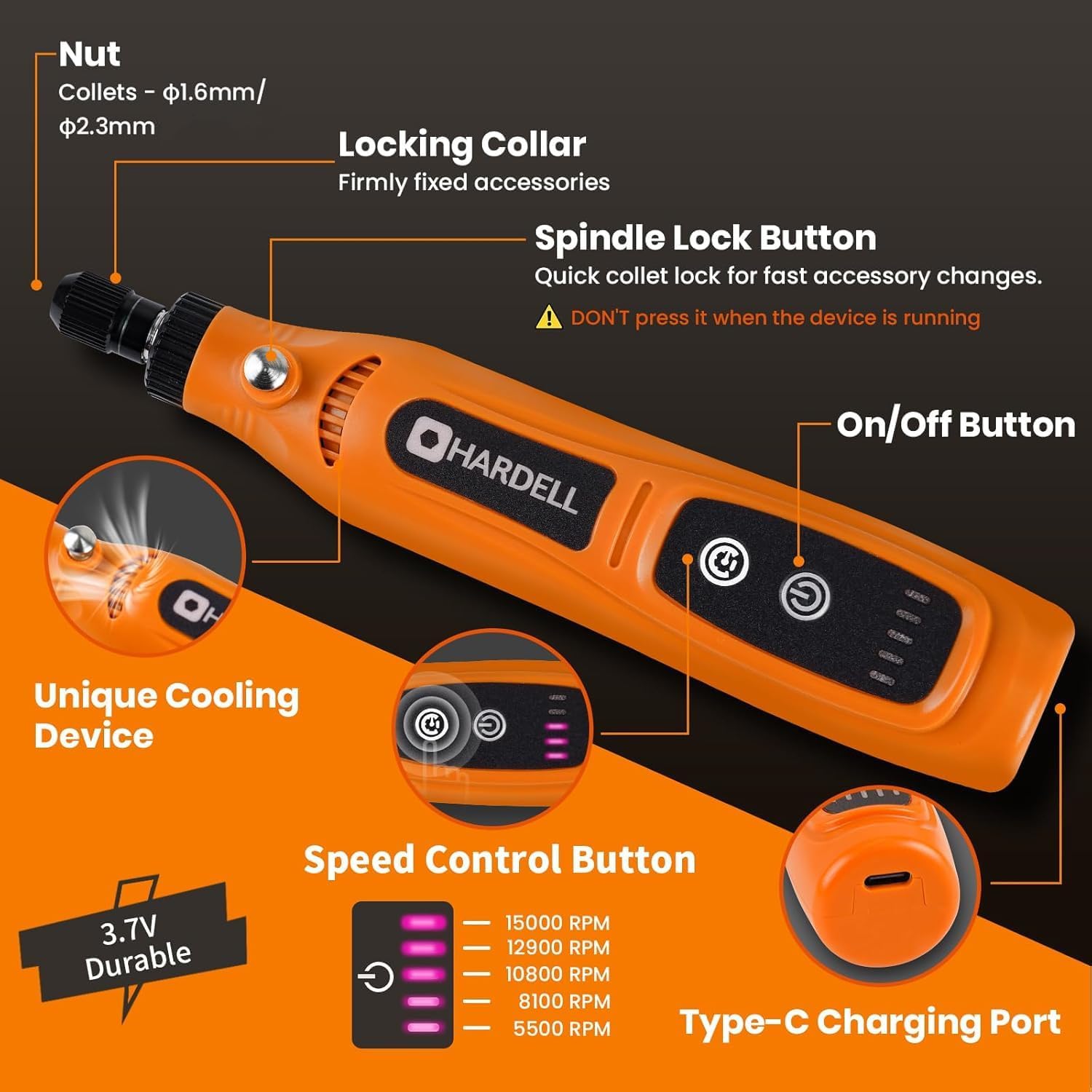 HARDELL tool engraving wood demonstrating fine-detail capability and control