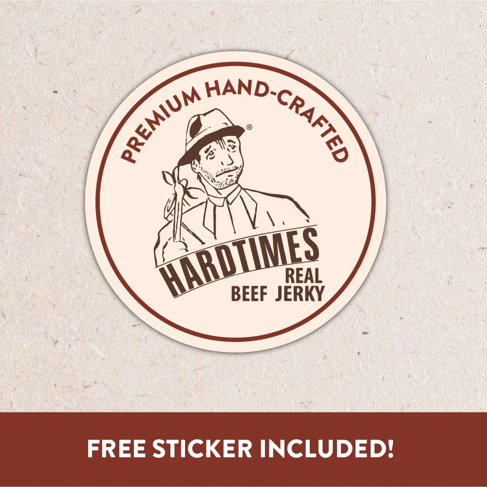 Hardtimes label and included toothpick visible, easy single-handed eating benefit