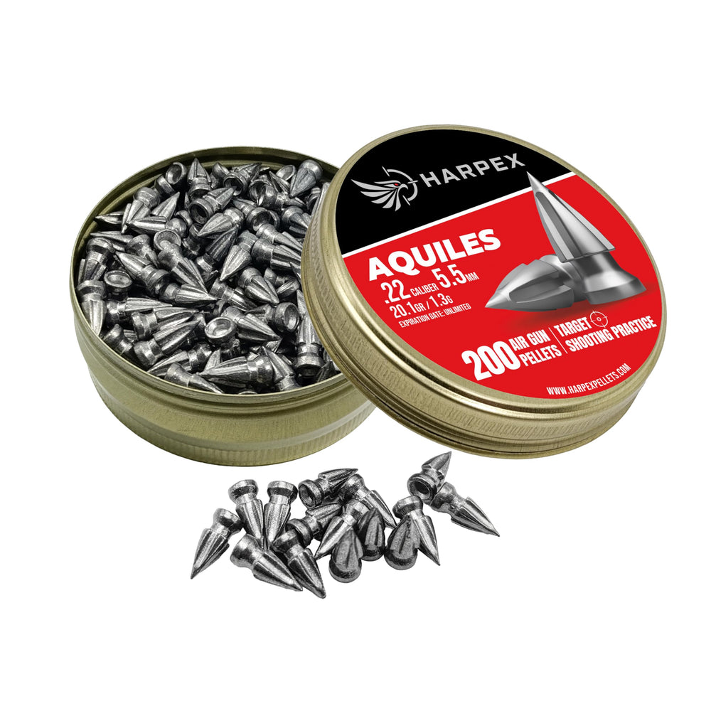 HARPEX pointed arrowhead tip detail highlighting focused penetration on impact
