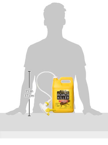 HARRIS spray residue on baseboard surface showing even coverage for longer control