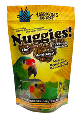 Harrison's Bird Foods front packaging showing product benefits and weight