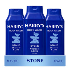 Harry's front packaging three-pack showing clean bottles and value