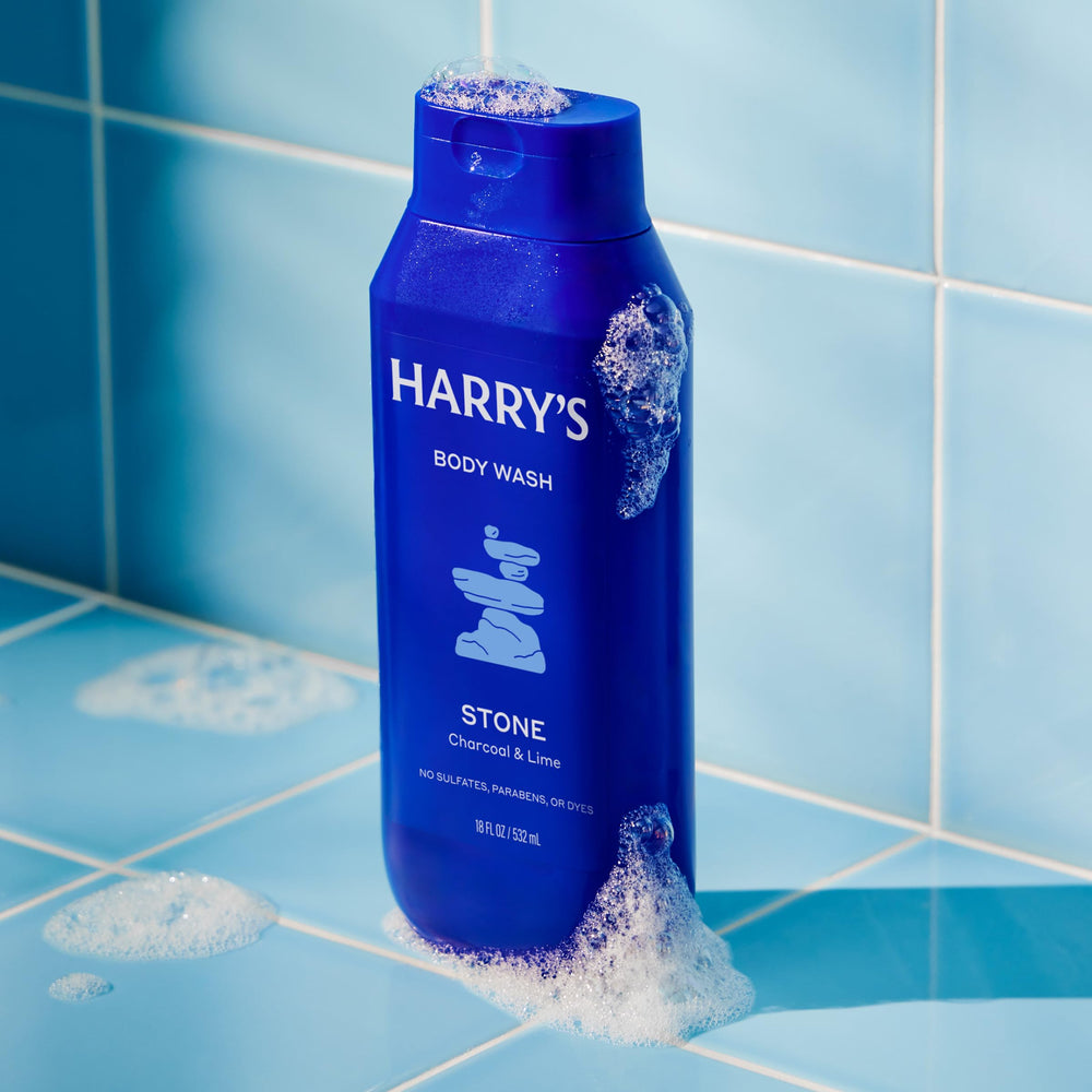 Harry's close-up of creamy body wash texture highlighting moisturizing feel