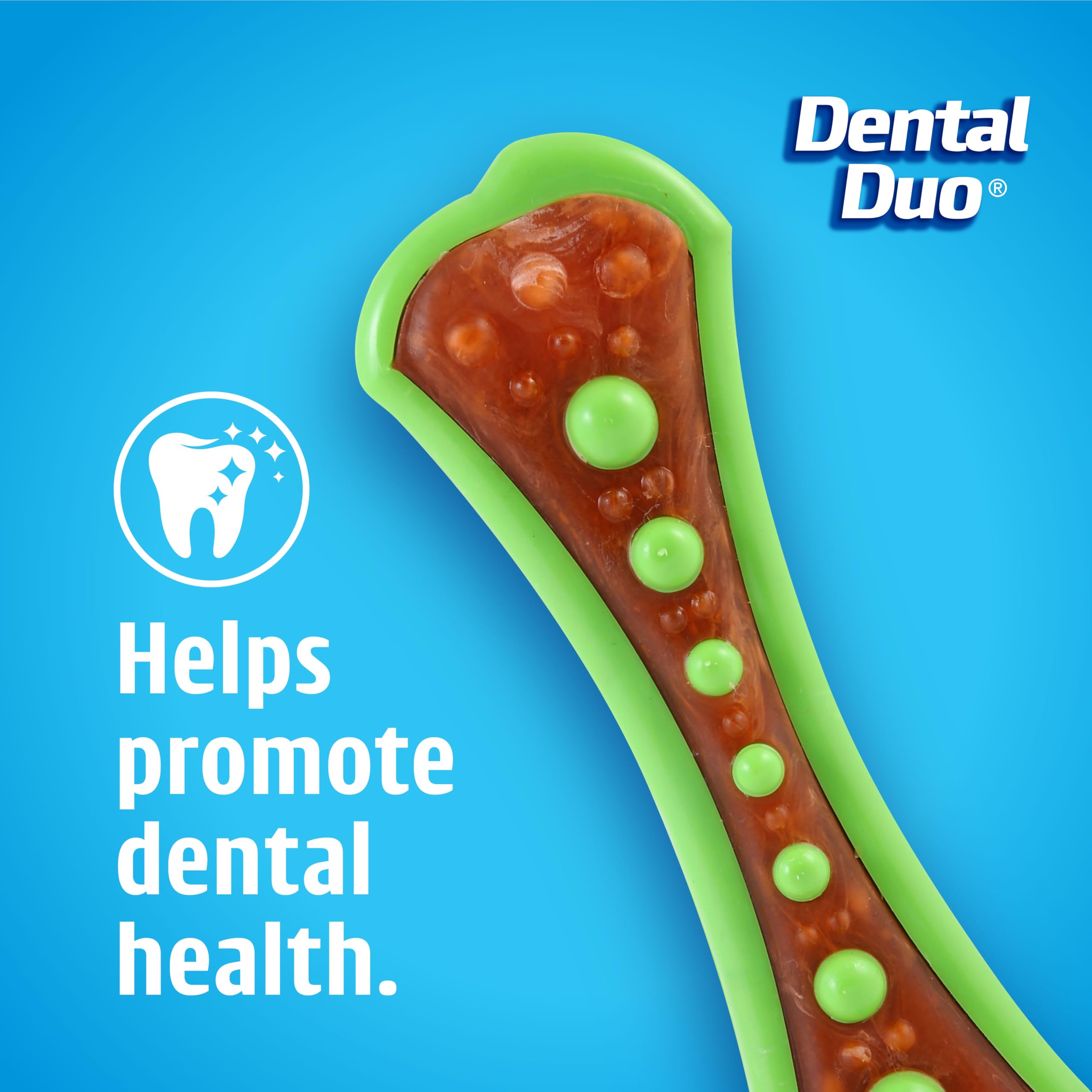 hartz dental duo close-up of textured nylon surface promoting plaque removal benefit
