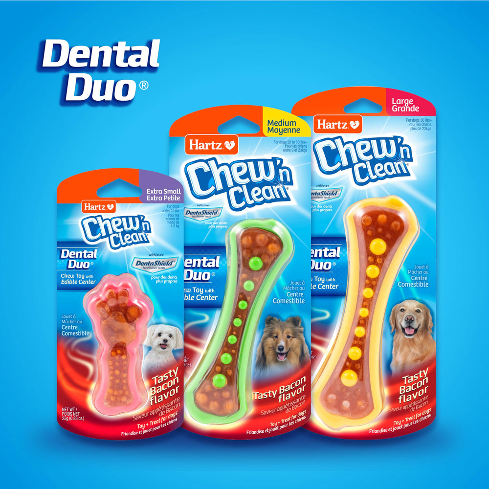 hartz dental duo three toys arranged highlighting rotation pack for extended interest benefit