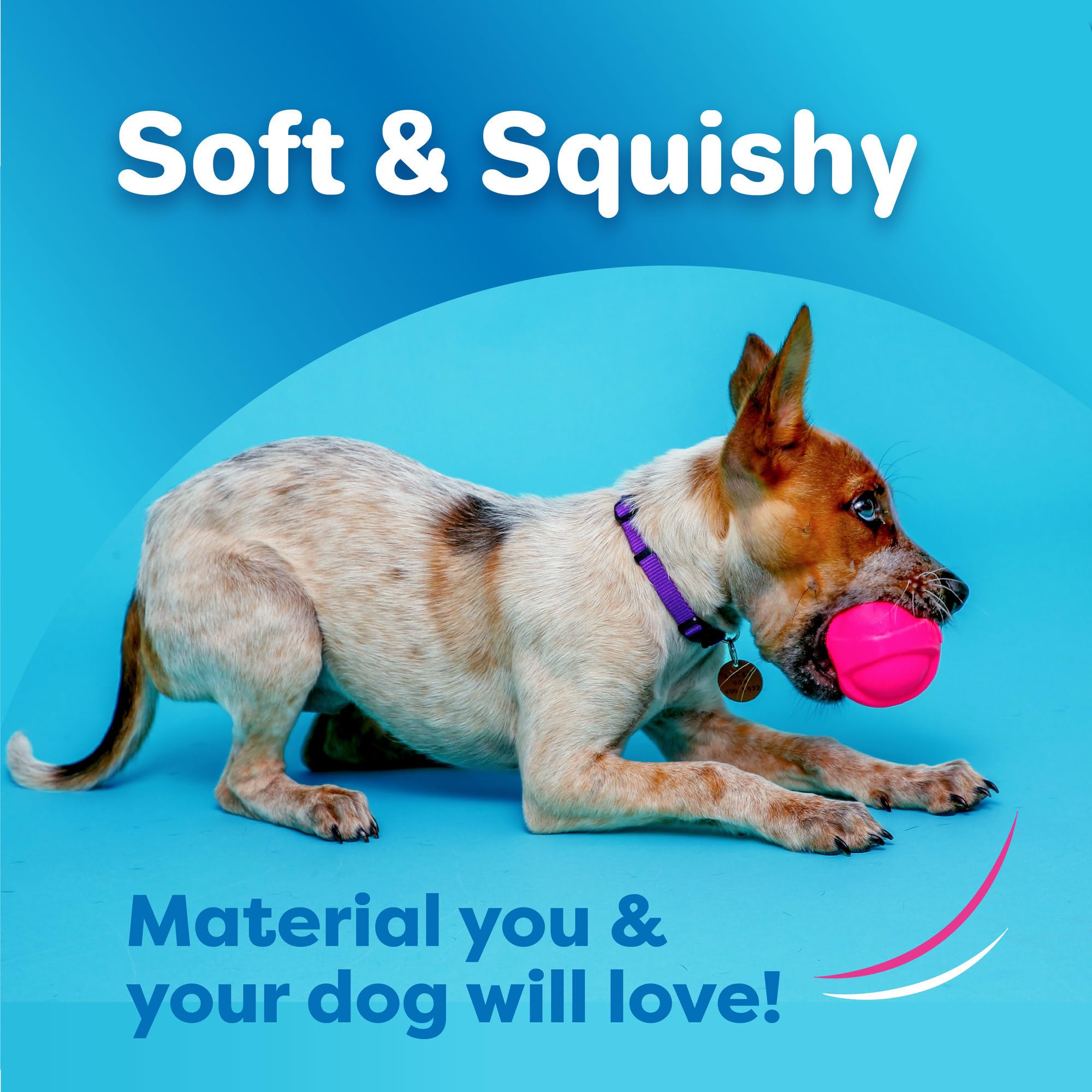 Hartz DuraPlay three neon balls side by side for easy visibility