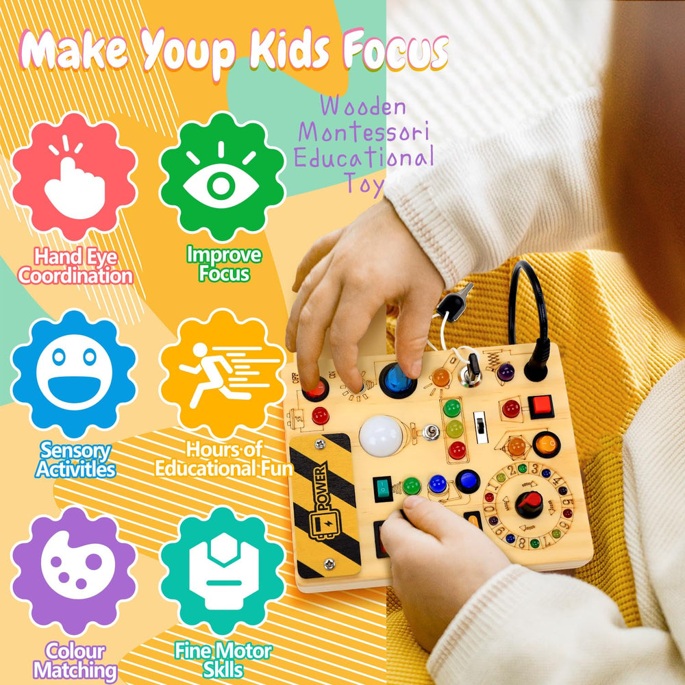 HarVow board held in toddler hand showing compact travel-friendly size