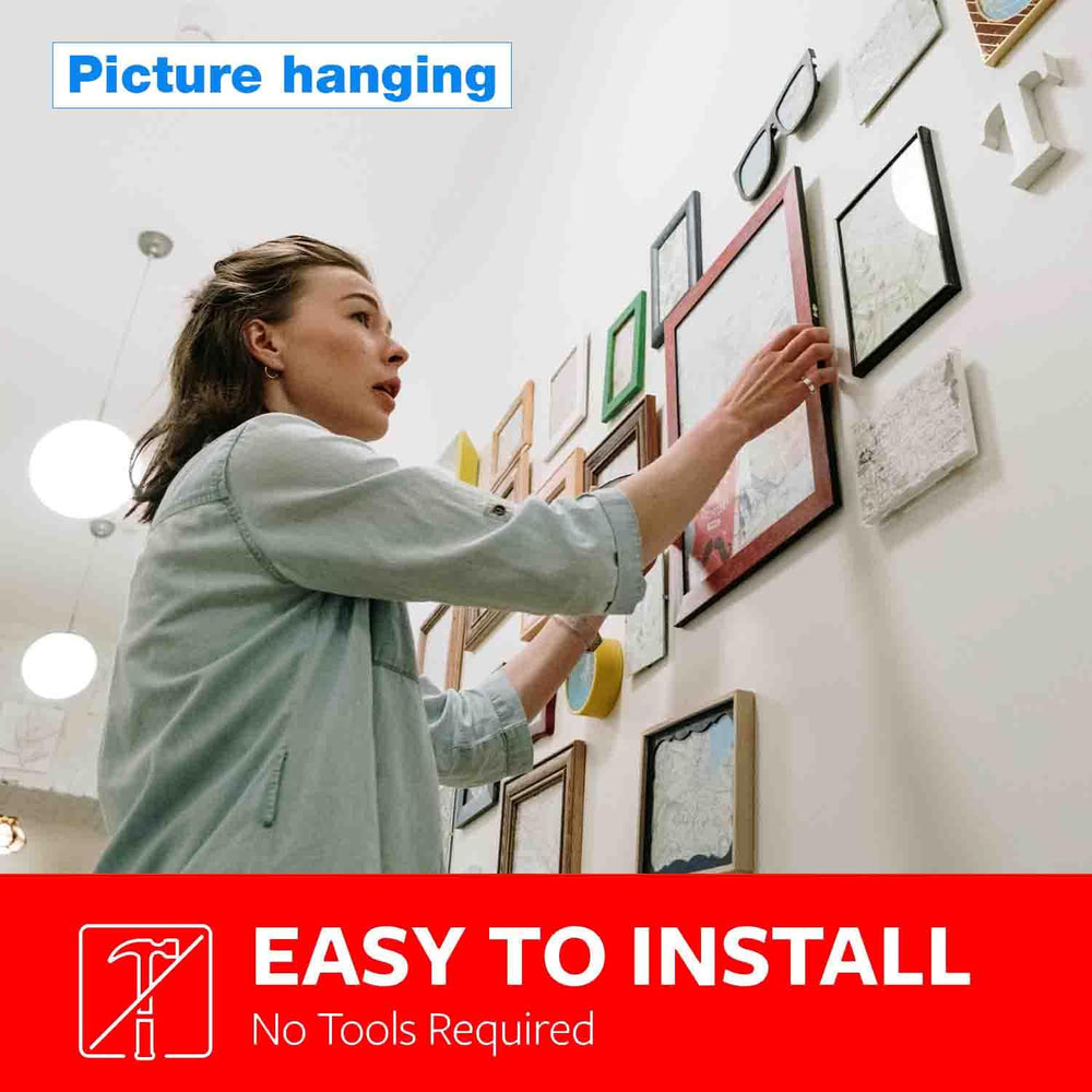 Hasaky 3M tape applied to picture frame for invisible mounting and neat finish benefit