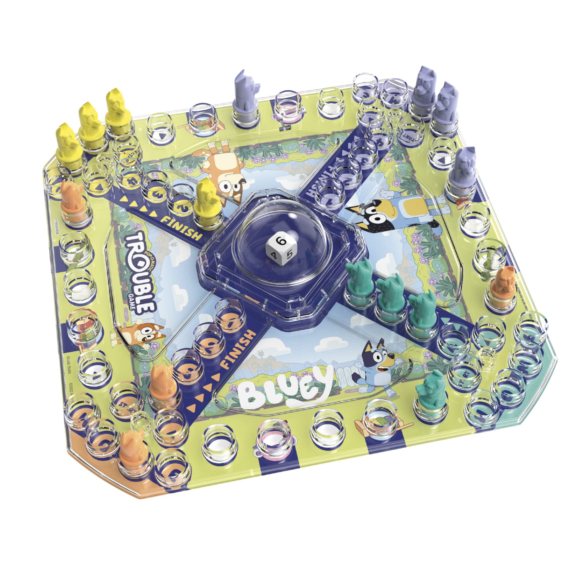 Hasbro Gaming colored character pegs showing easy-grip design and durability