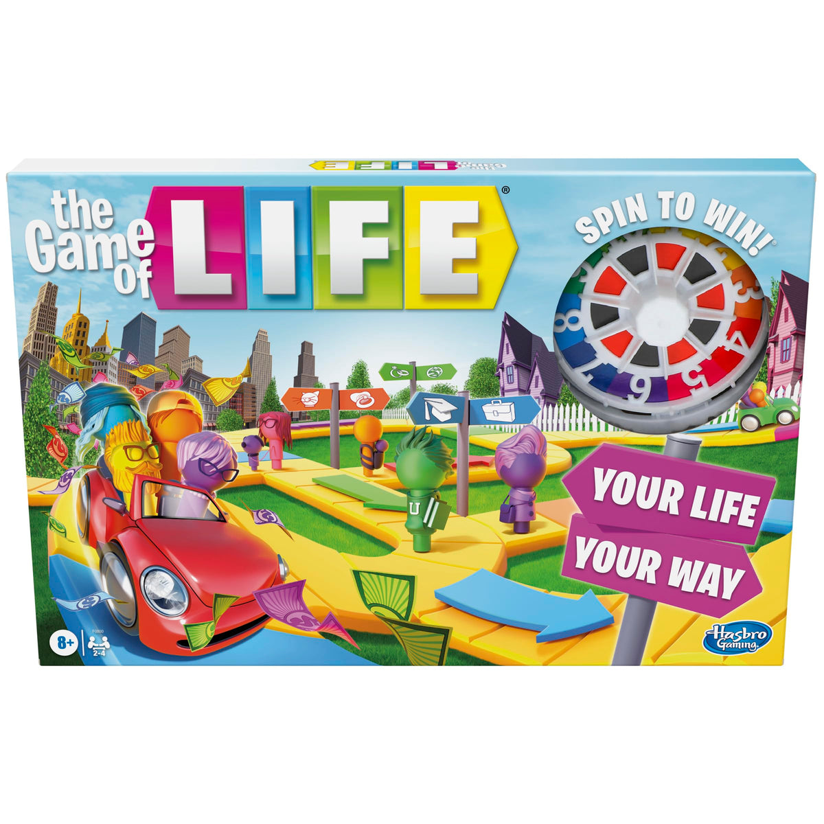 Hasbro Gaming front box art showing family-friendly game and contents benefit clarity