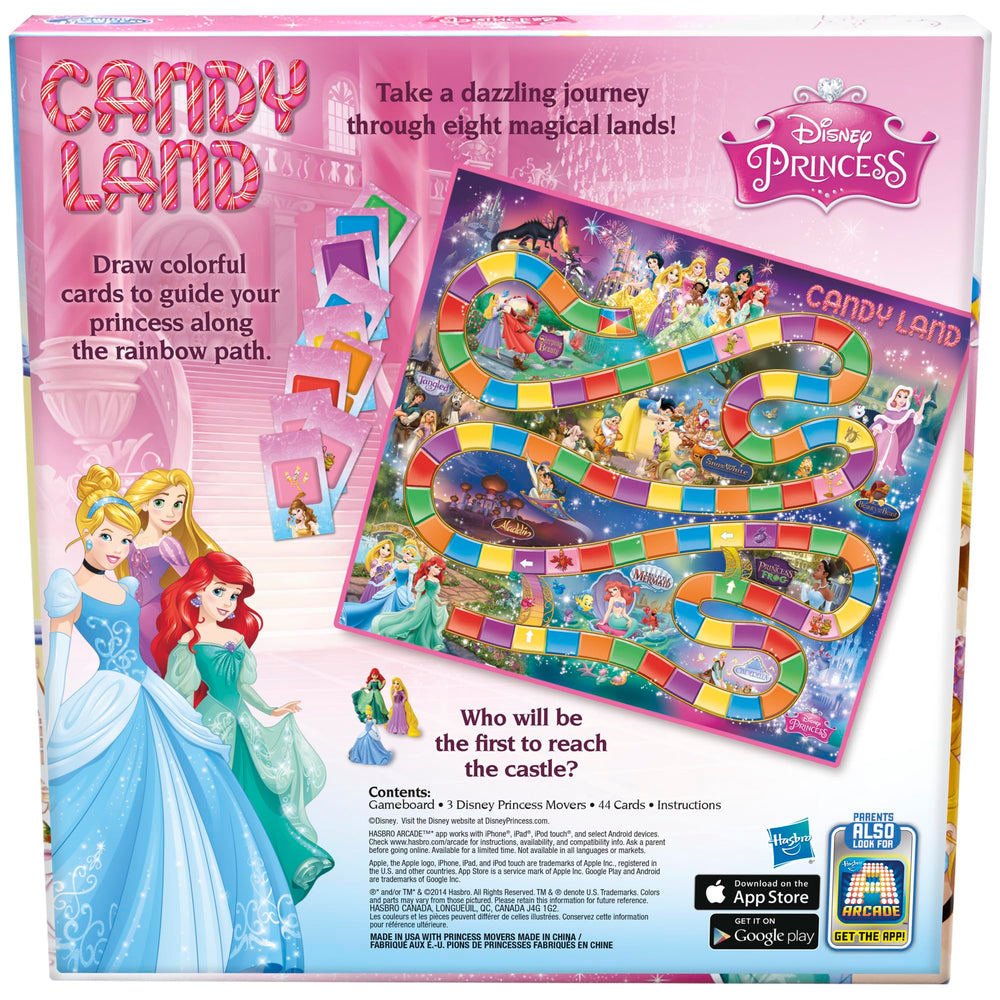 Hasbro Gaming colorful gameboard overview with Disney scenes, encourages imaginative play