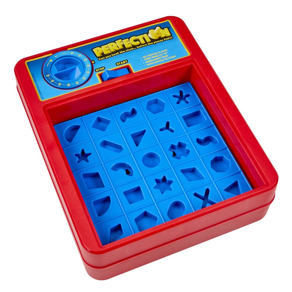 Hasbro Perfection kids playing Duel Mode side-by-side, promotes friendly competition