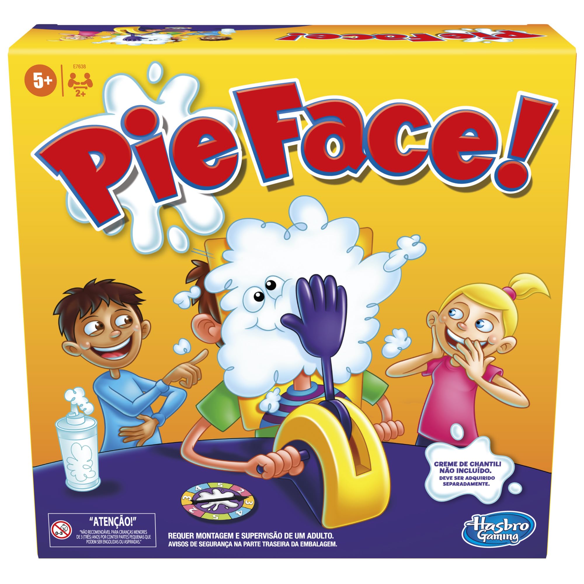 Hasbro Gaming front packaging showing game box and benefits of quick setup