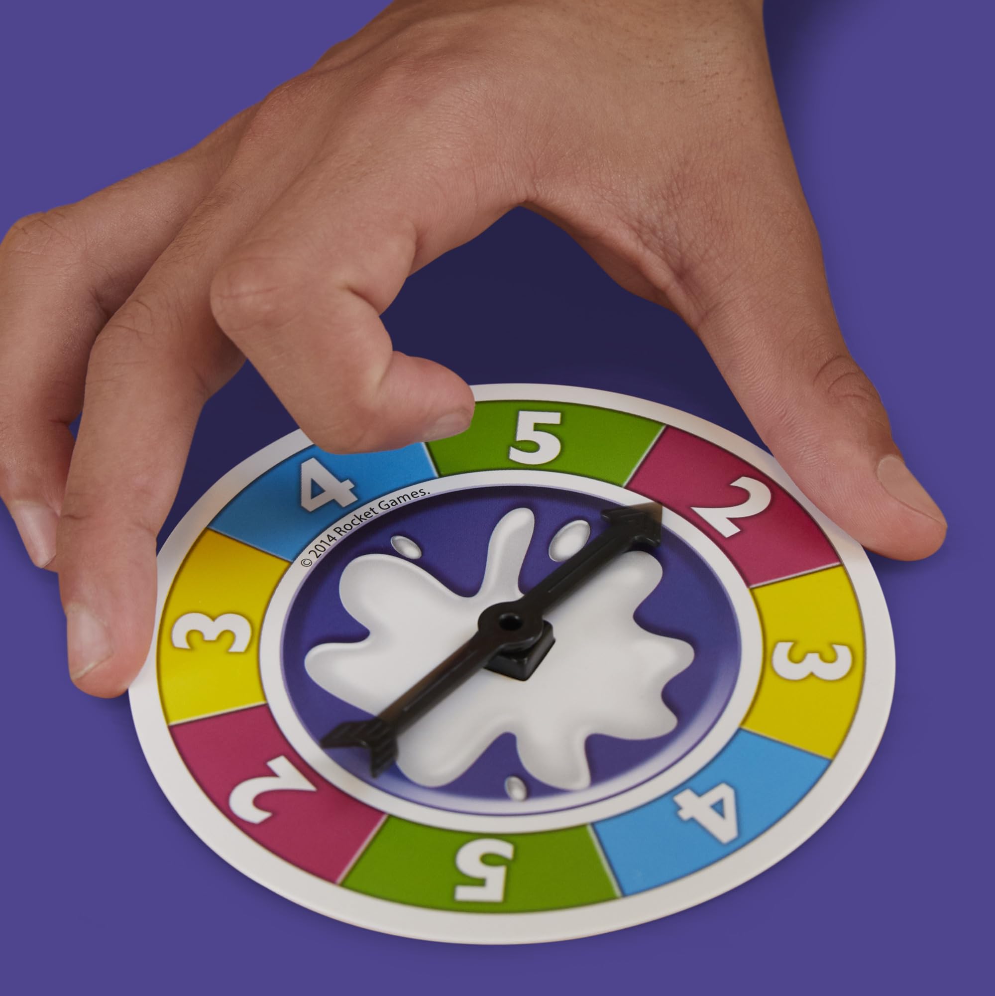Hasbro Gaming mask and spinner details illustrating easy-to-read controls