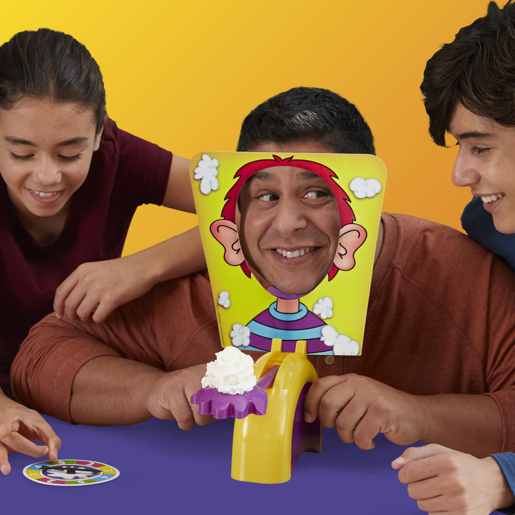 Hasbro Gaming sponge and whipped cream options displayed for low-mess play
