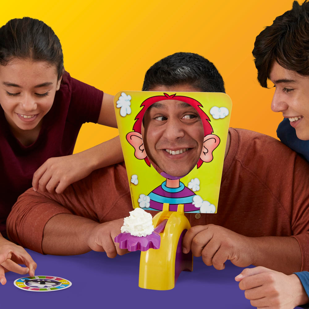 Hasbro Gaming sponge and whipped cream options displayed for low-mess play