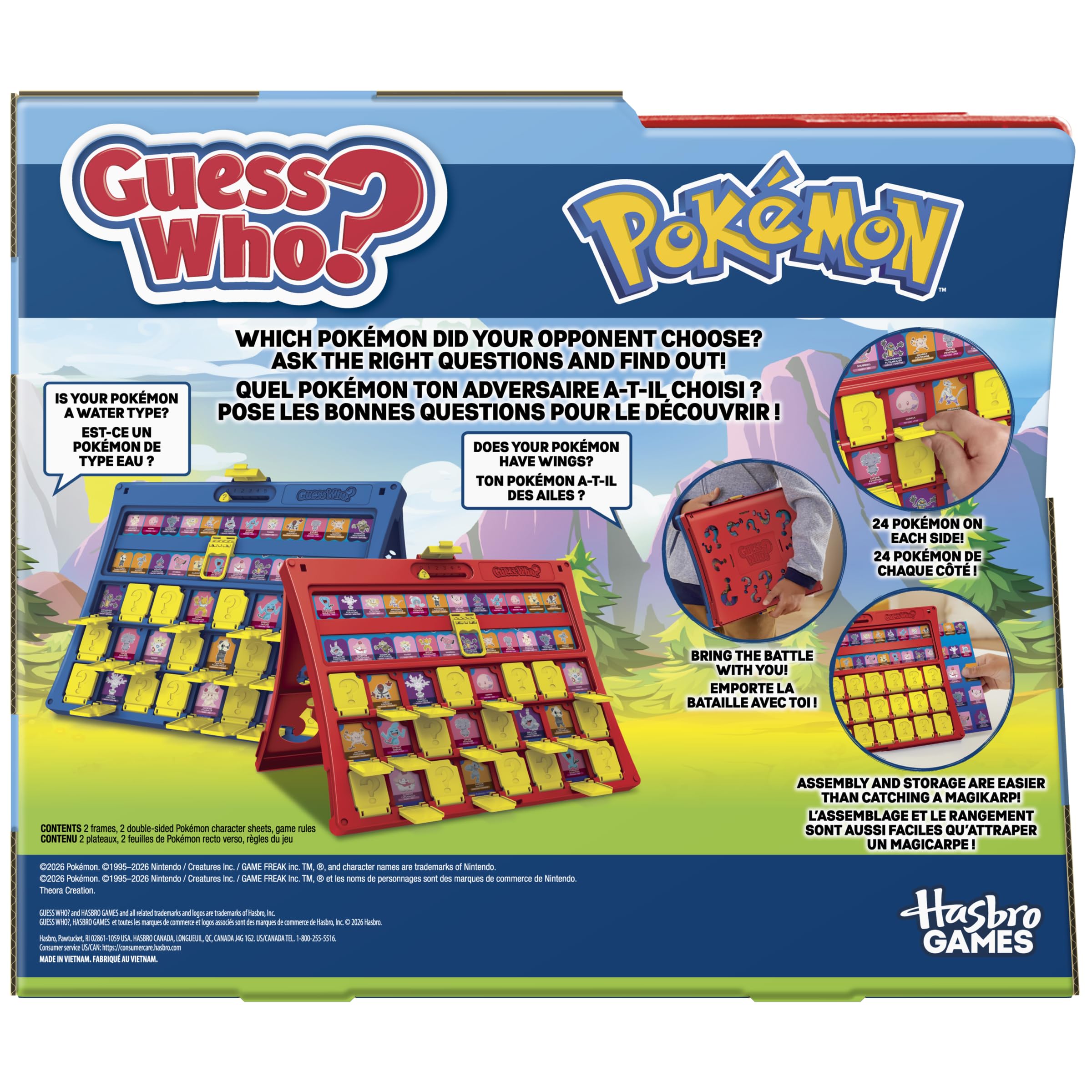 Hasbro close-up of Pokémon character sheet highlighting recognizable artwork