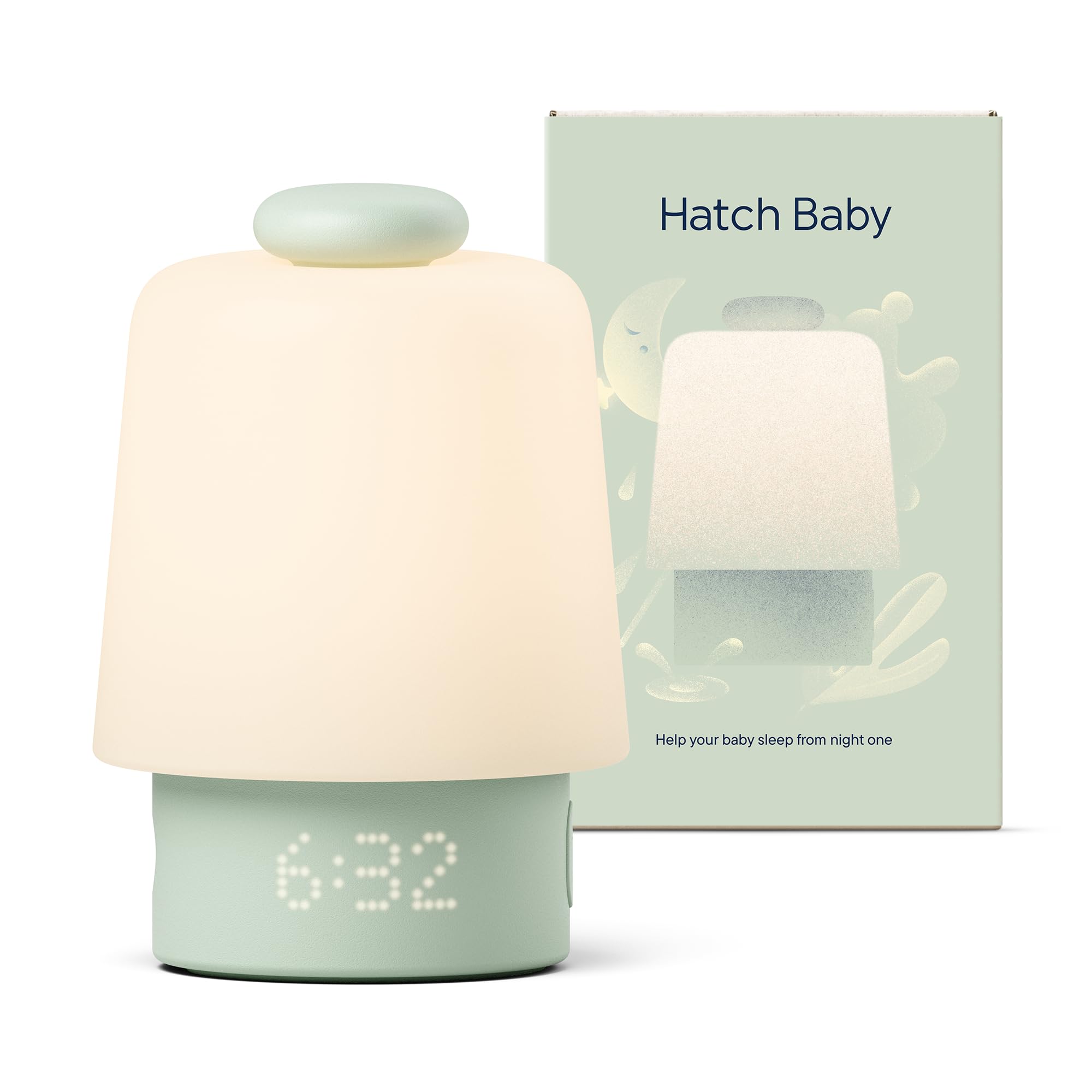 Hatch Baby front view in mint showing compact design and easy placement