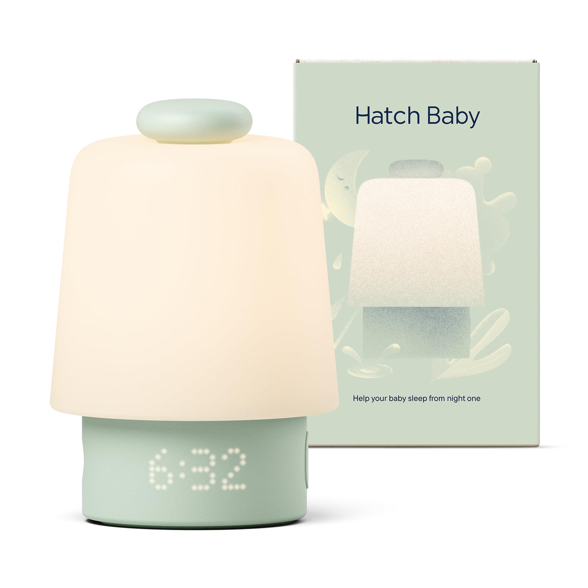 Hatch Baby front view in mint showing compact design and easy placement