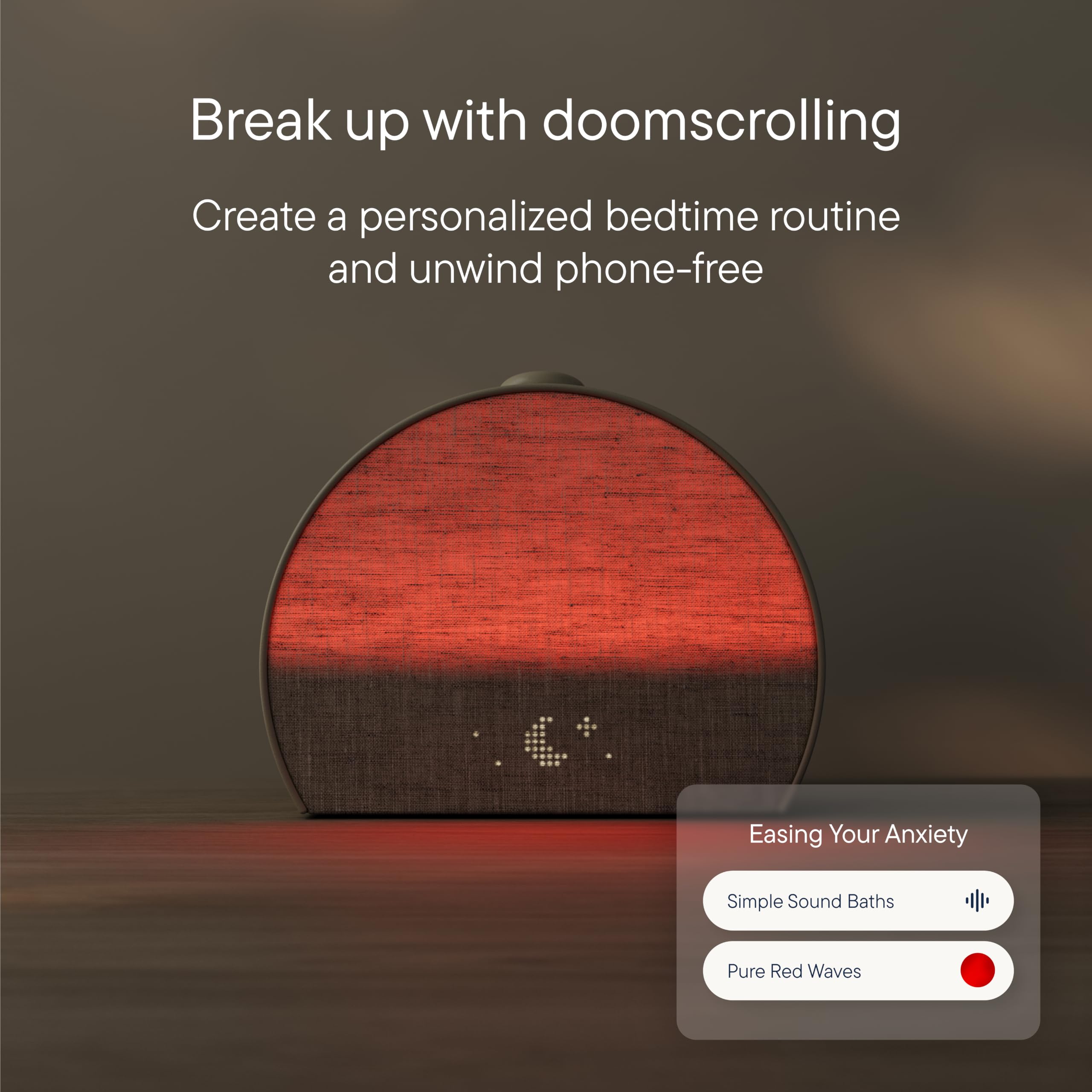 Hatch Baby Restore 3 clock display close-up showing easy-to-read dimmable time
