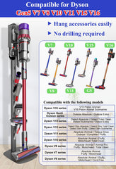 Haturi accessory hooks with tools organizing multiple Dyson attachments
