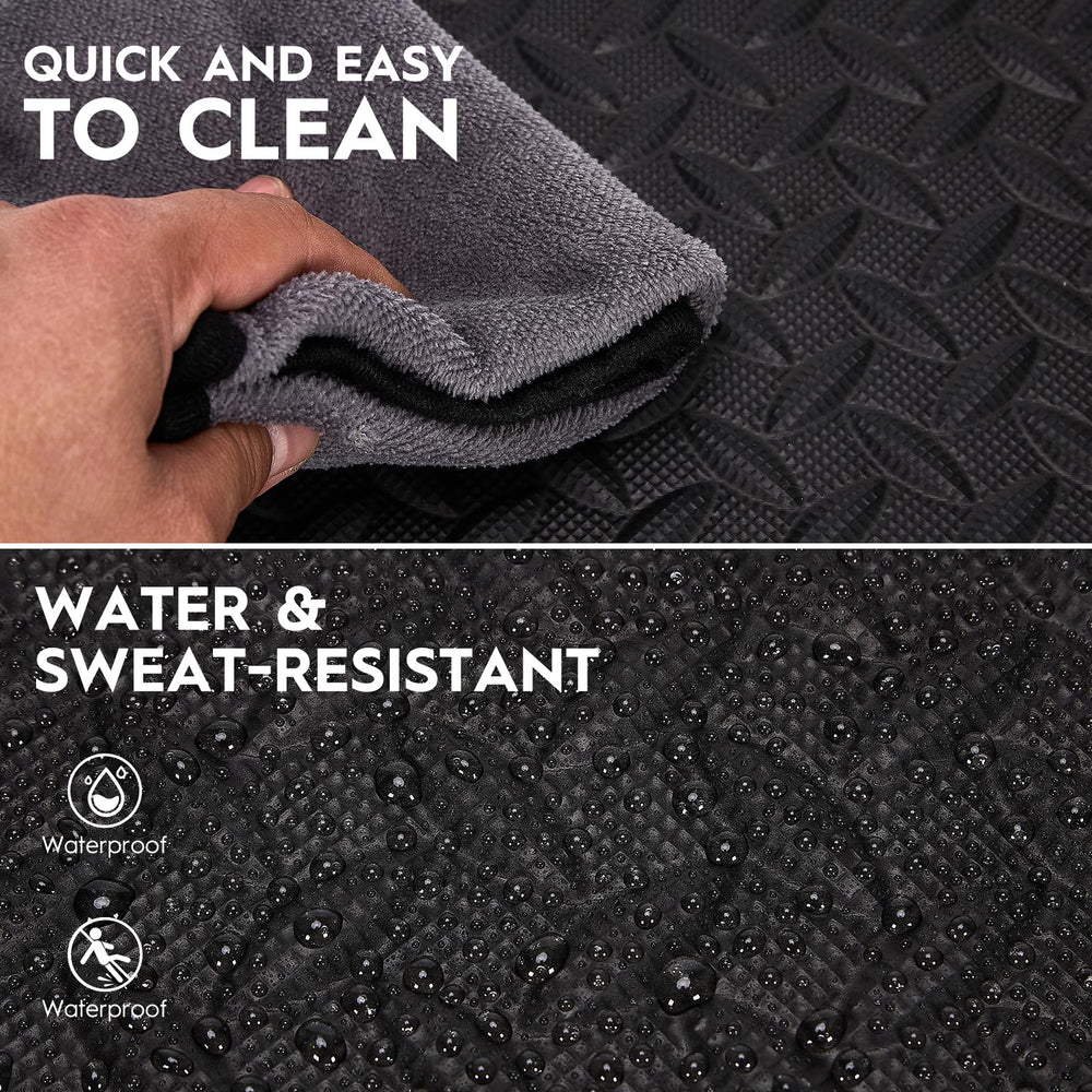 Haulcove mat in use during yoga to show stability and joint-friendly cushioning benefit