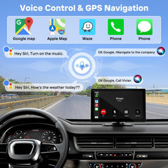 HAUXIY screen displaying live navigation for safer, hands-free routes