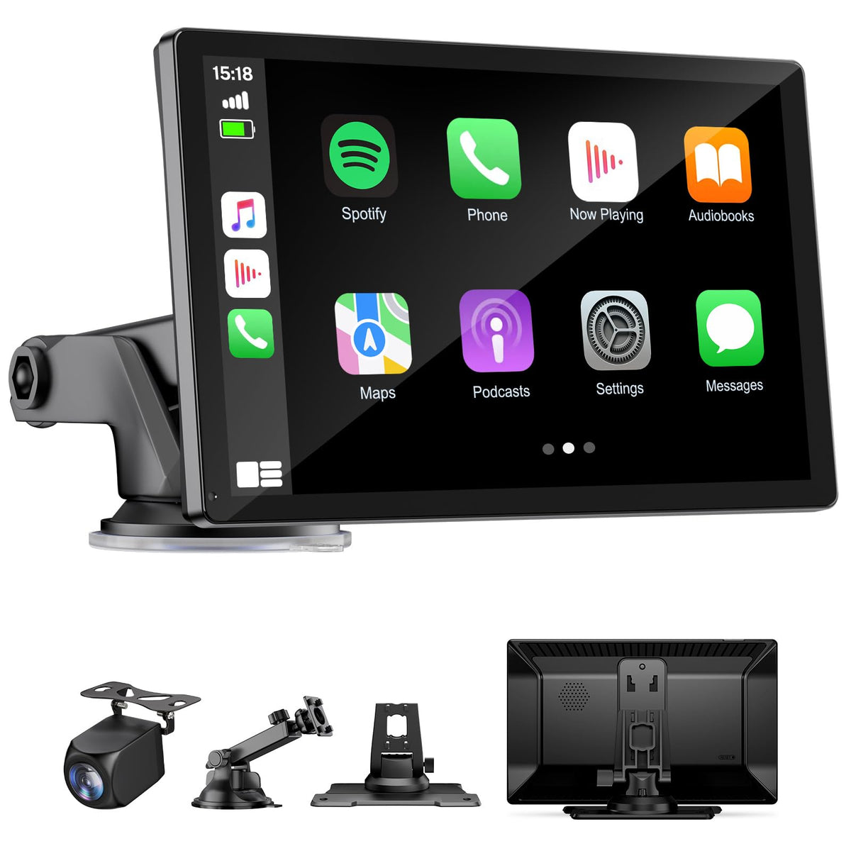 HAUXIY front view 9-inch screen showing clear display and quick access