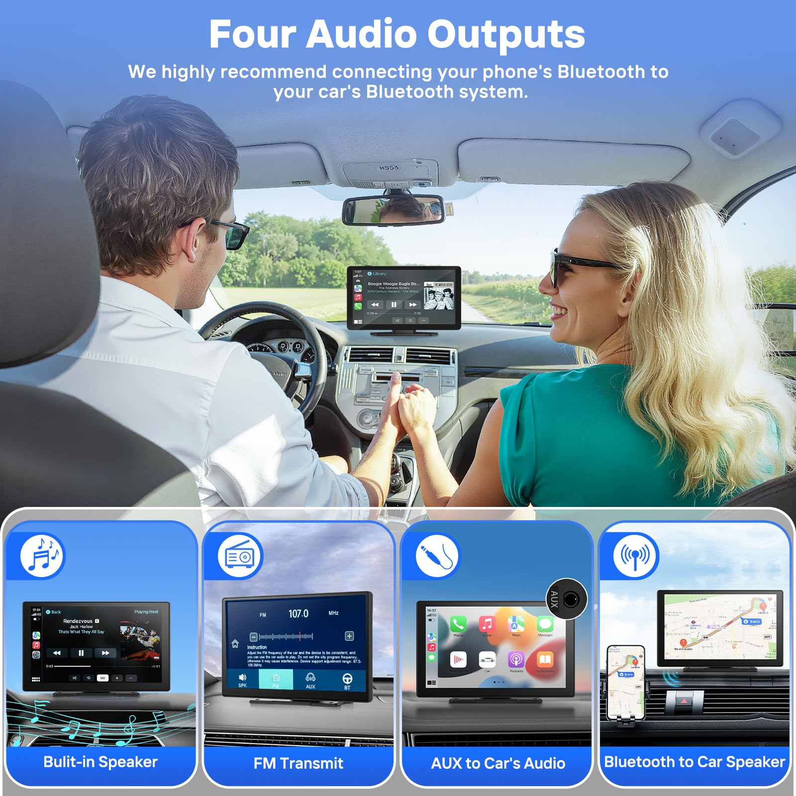HAUXIY unit installed using cigarette lighter for simple plug-and-play