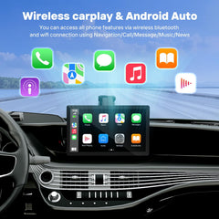 HAUXIY side profile highlighting slim bezel for seamless dashboard fit