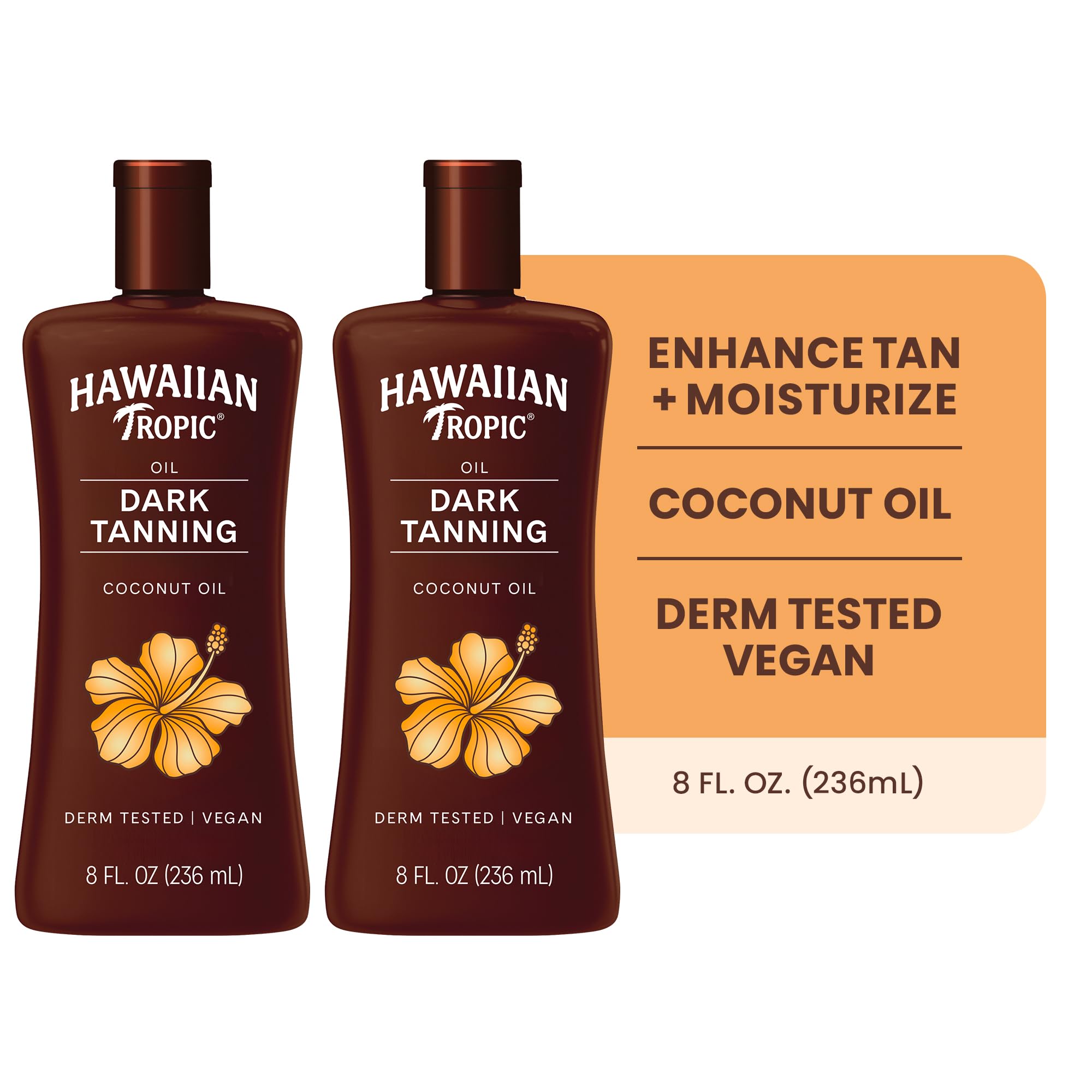 Hawaiian Tropic close-up oil drops highlighting moisturizing coconut benefit