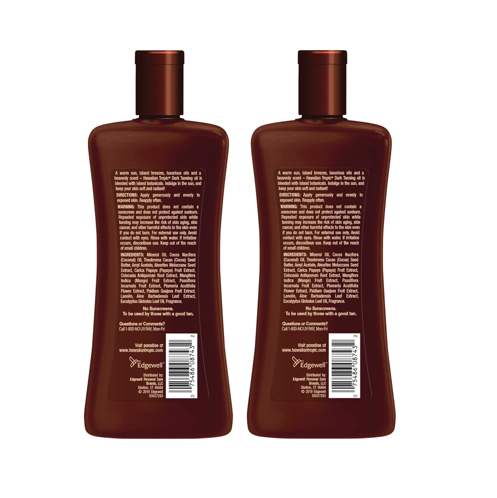 Hawaiian Tropic two-pack display emphasizing value and travel convenience