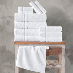 Hawmam Linen in-use drying hair demonstrating high absorbency and gentle feel on skin